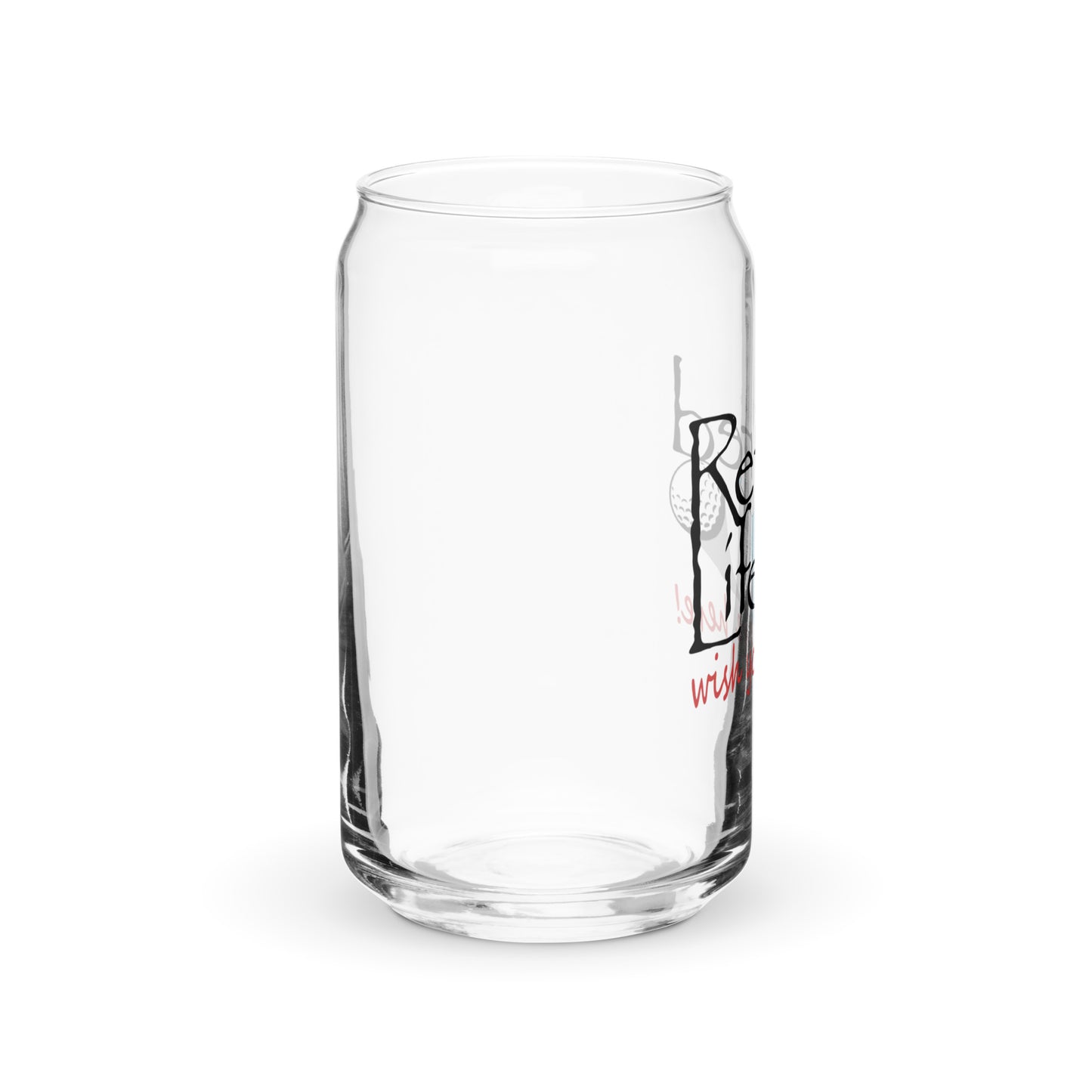 Can-shaped glass Man Golfer