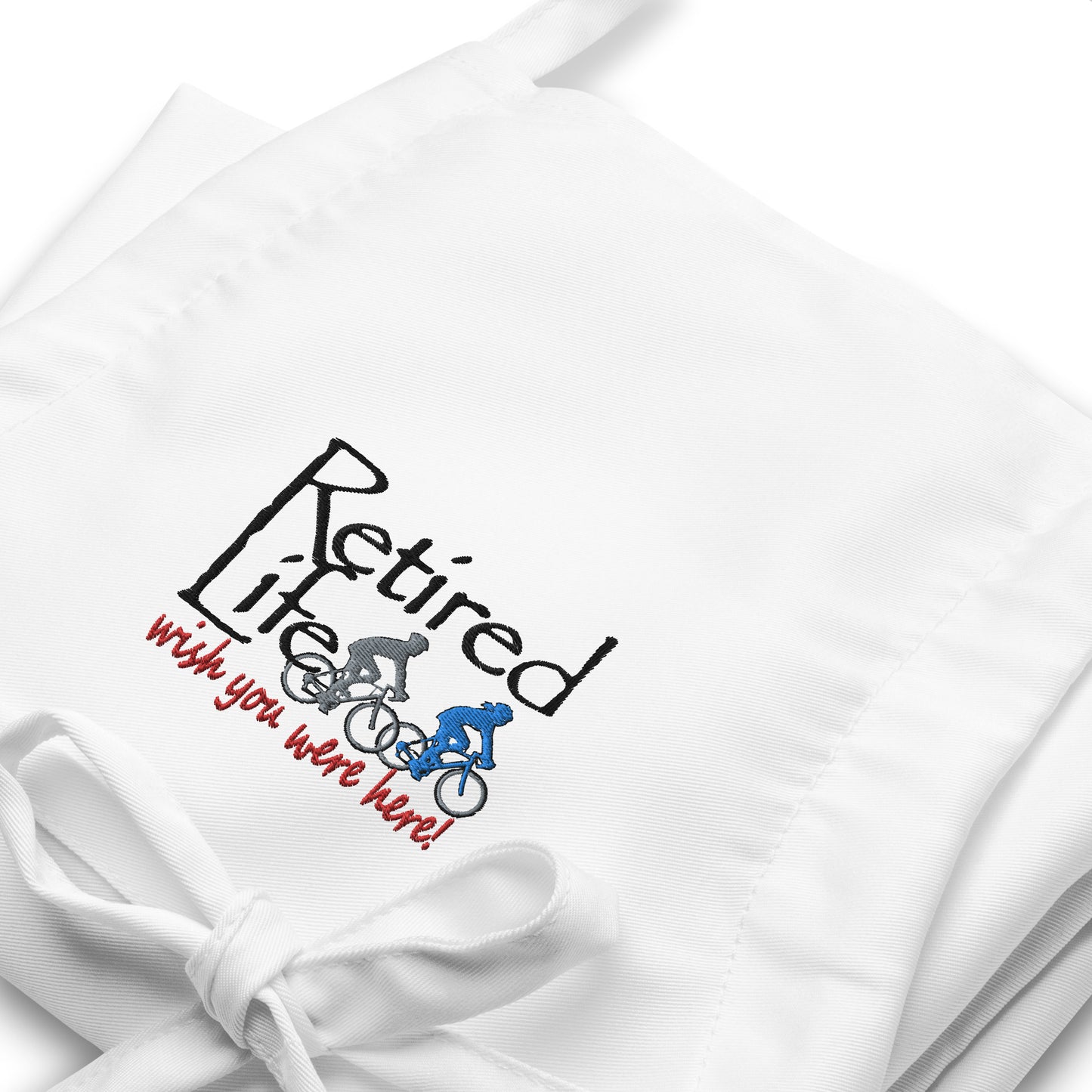 Embroidered Apron Road Bike Couple
