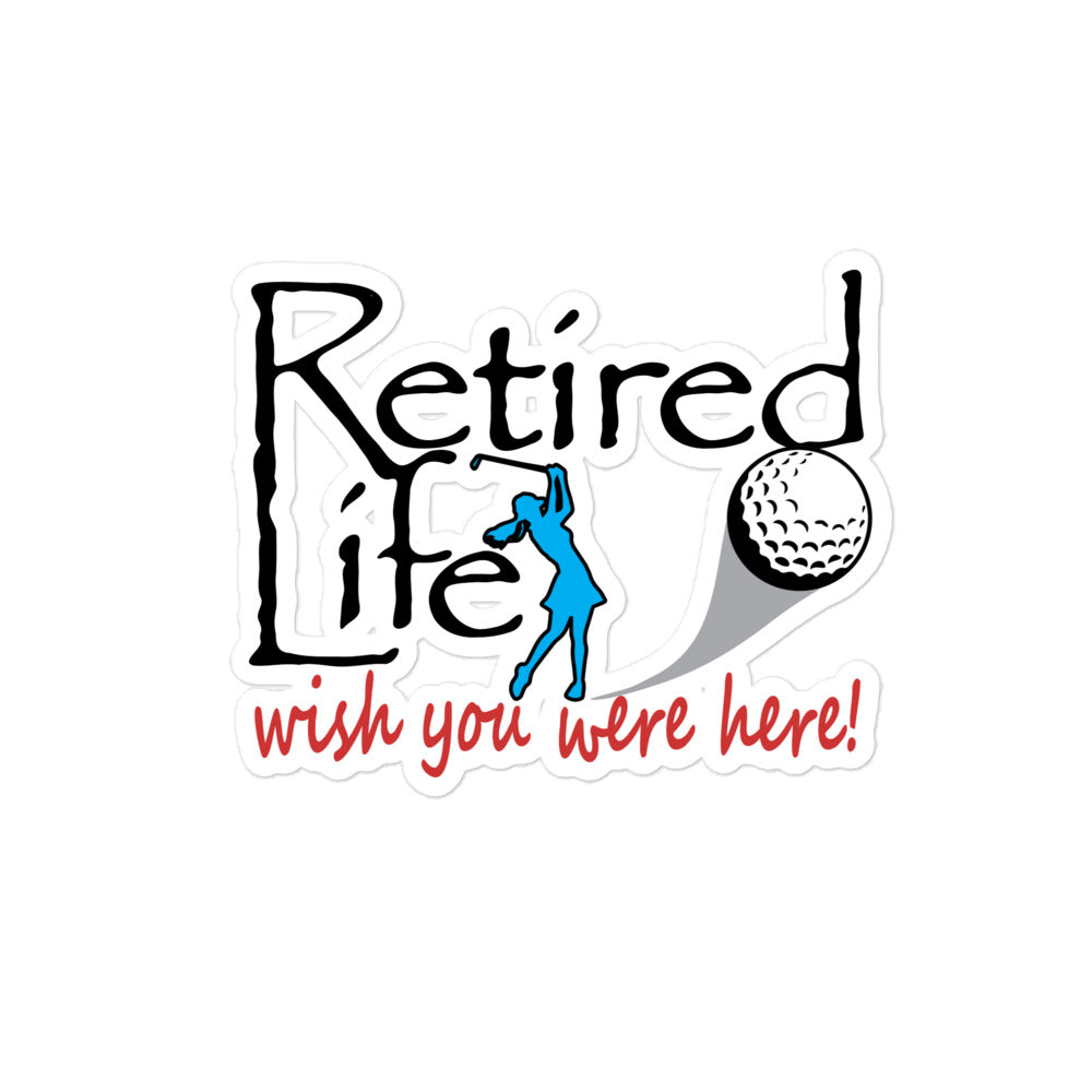Bubble-free stickers Lady Golfer