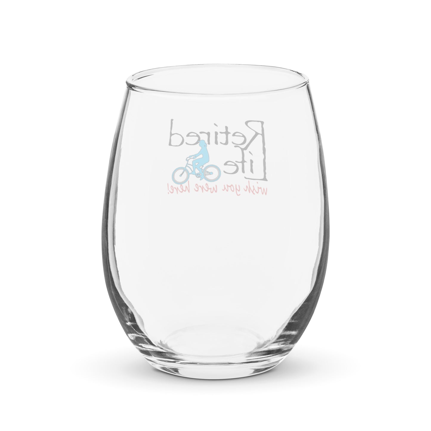 Stemless wine glass Beach Cruiser Lady