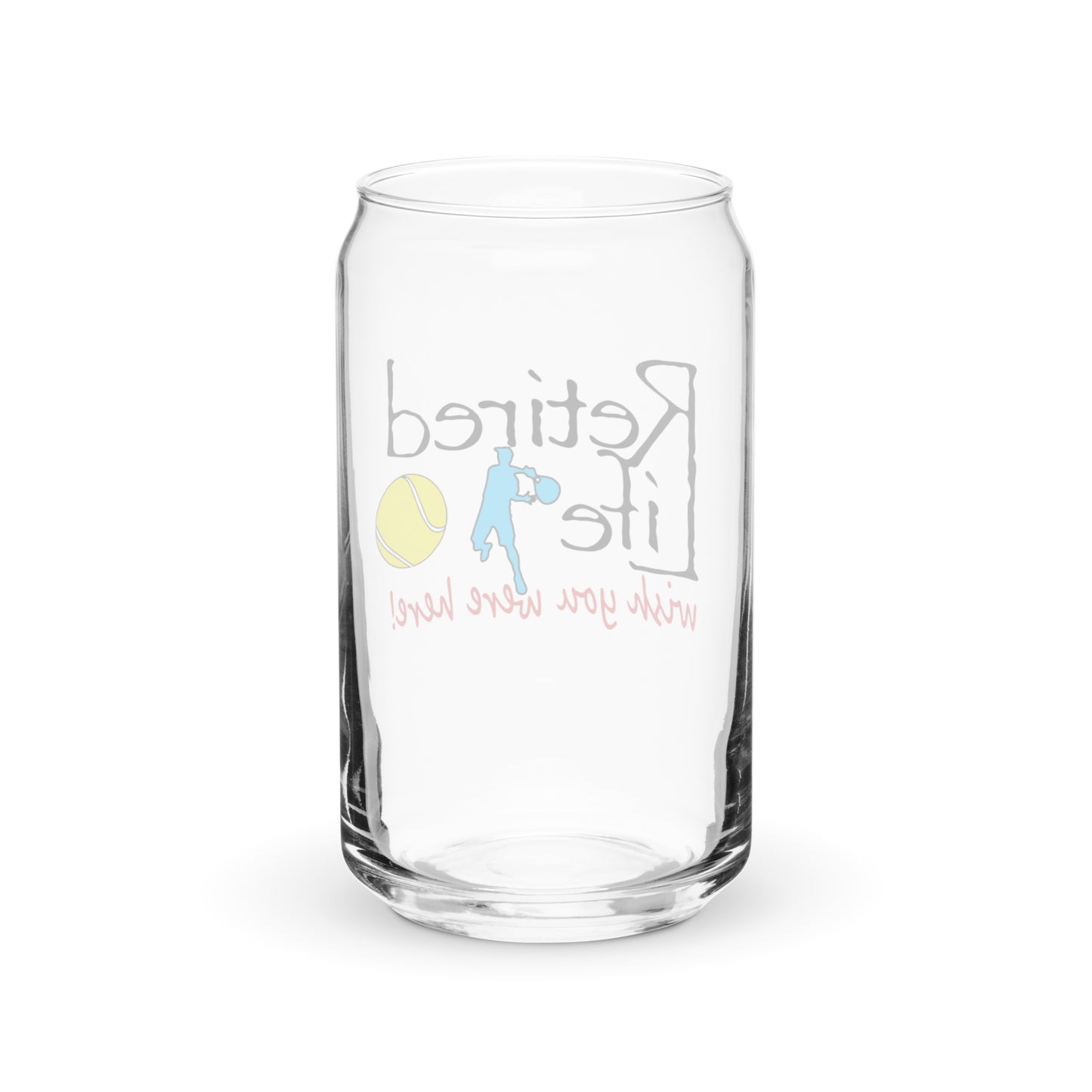 Can-shaped glass Man Tennis