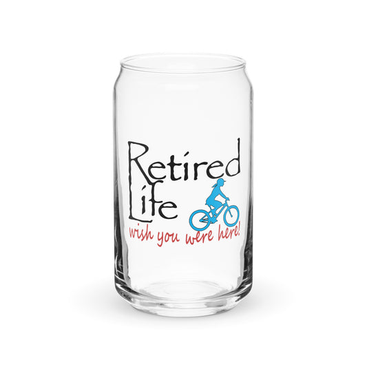 Can-shaped glass Mountain Bike Lady