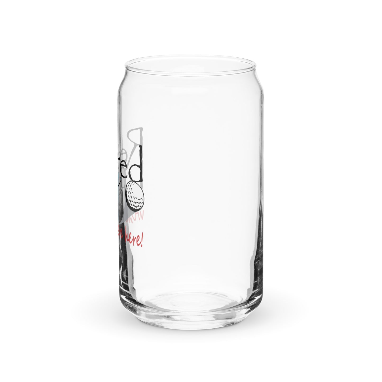 Can-shaped glass Man Golfer