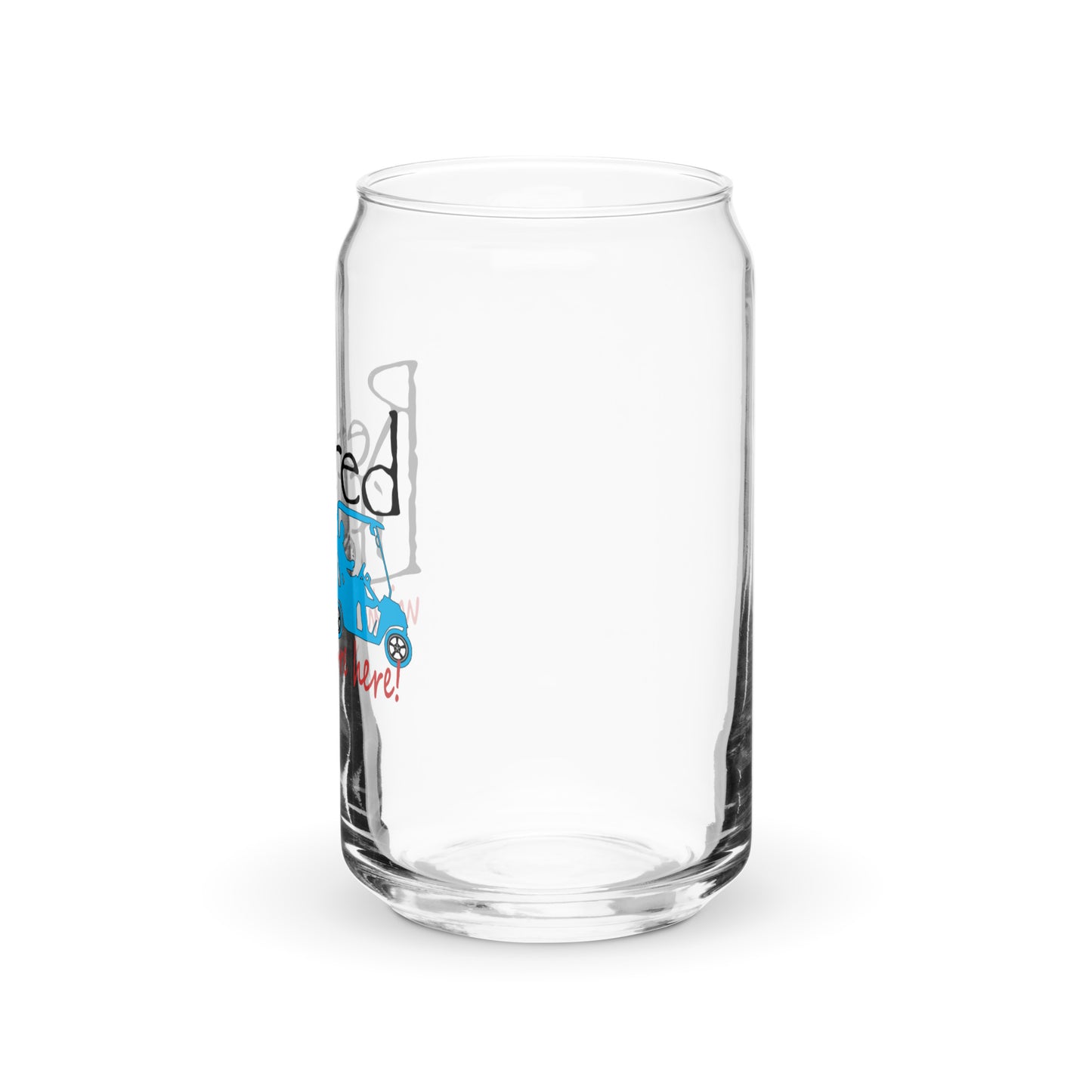 Can-shaped glass Golf Cart Couple