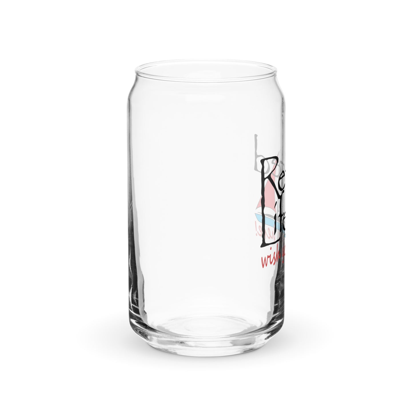 Can-shaped glass Sailboat