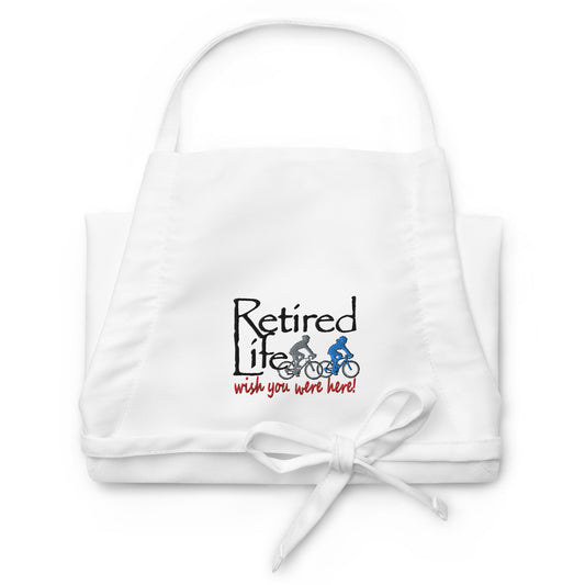Embroidered Apron Road Bike Couple