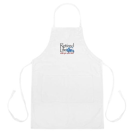 Embroidered Apron Golf Cart Couple