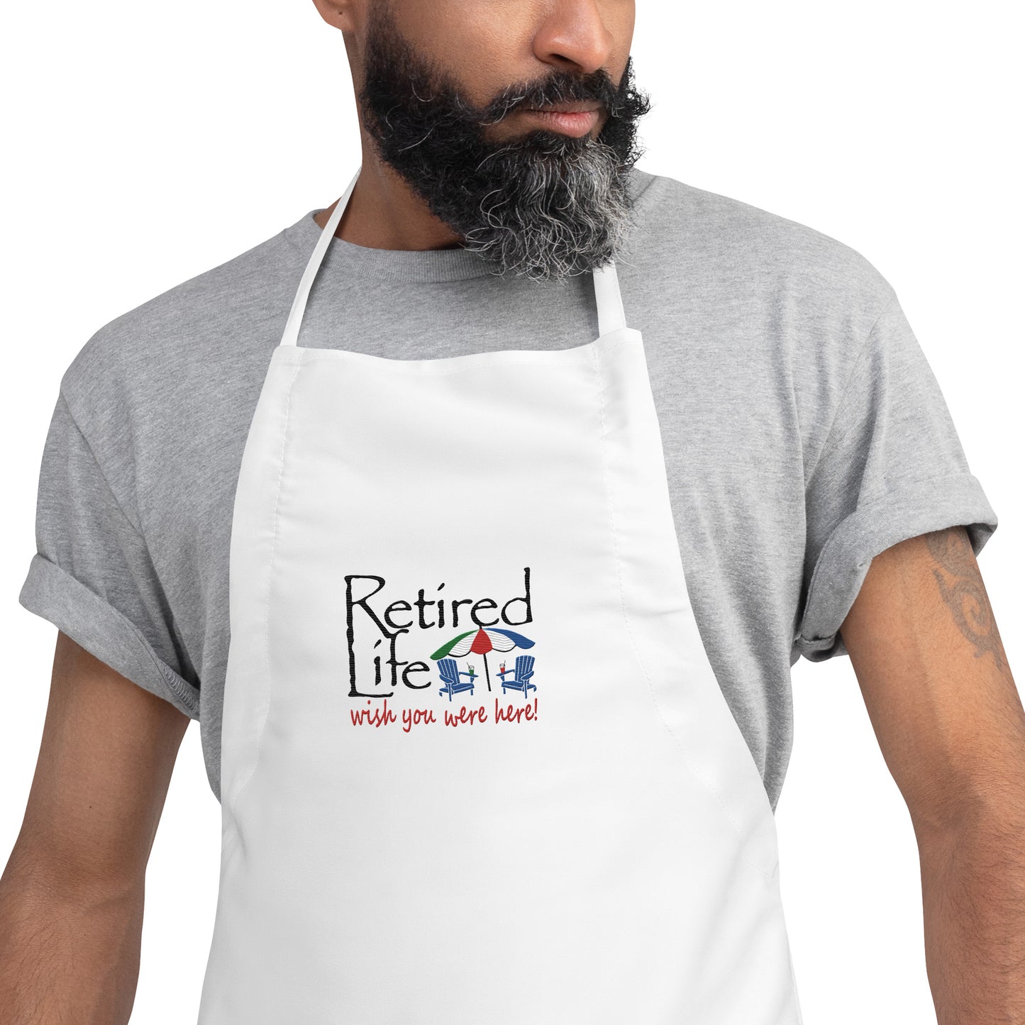 Embroidered Apron Beach