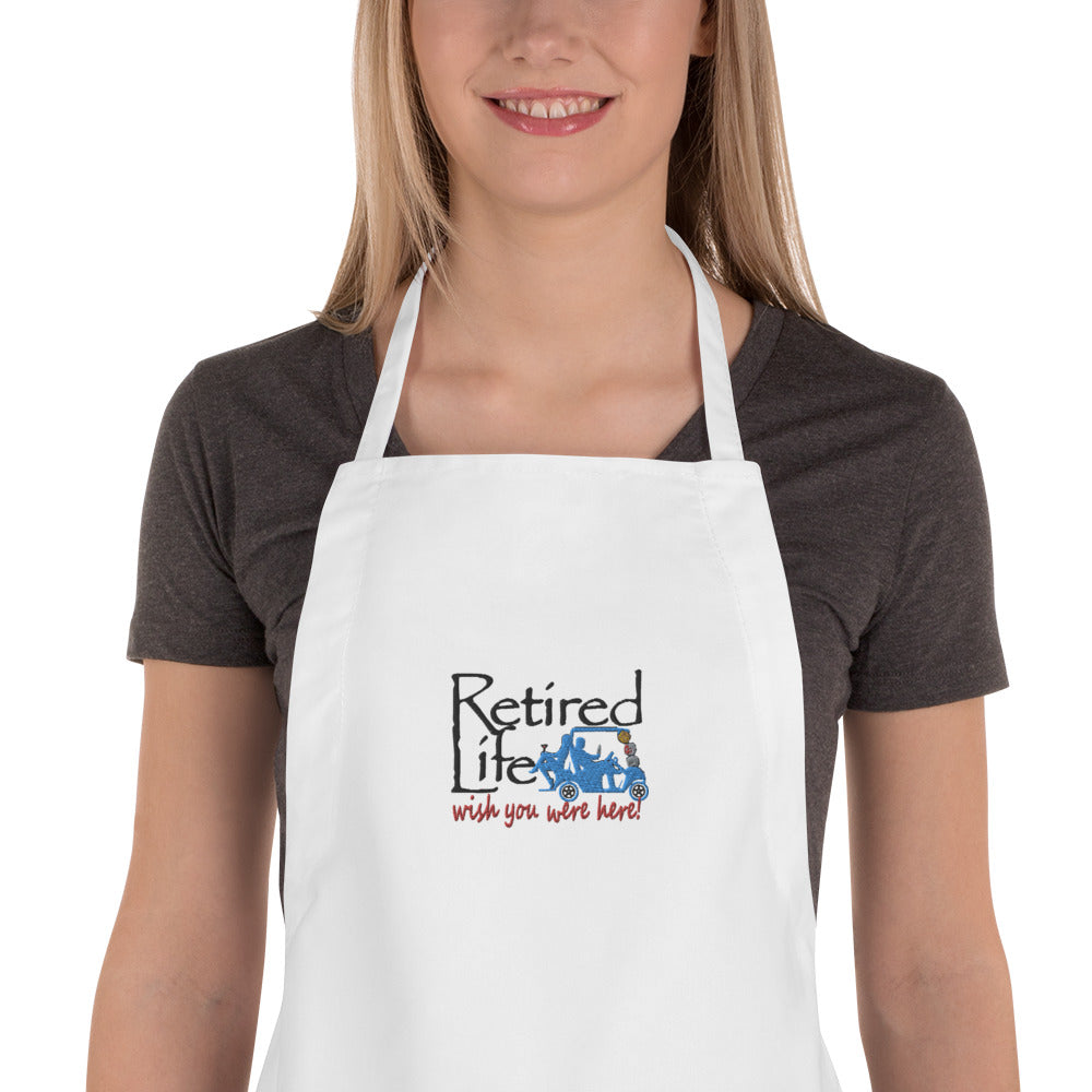 Embroidered Apron Cart - Loofahs Couple