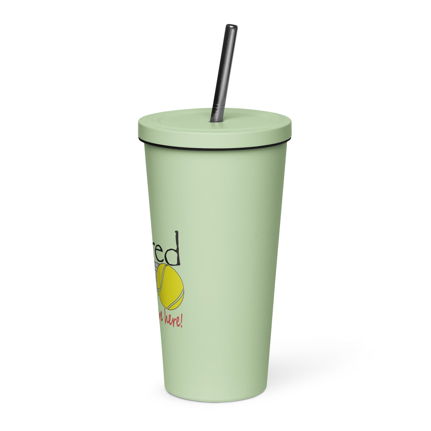 Insulated tumbler with a straw Tennis