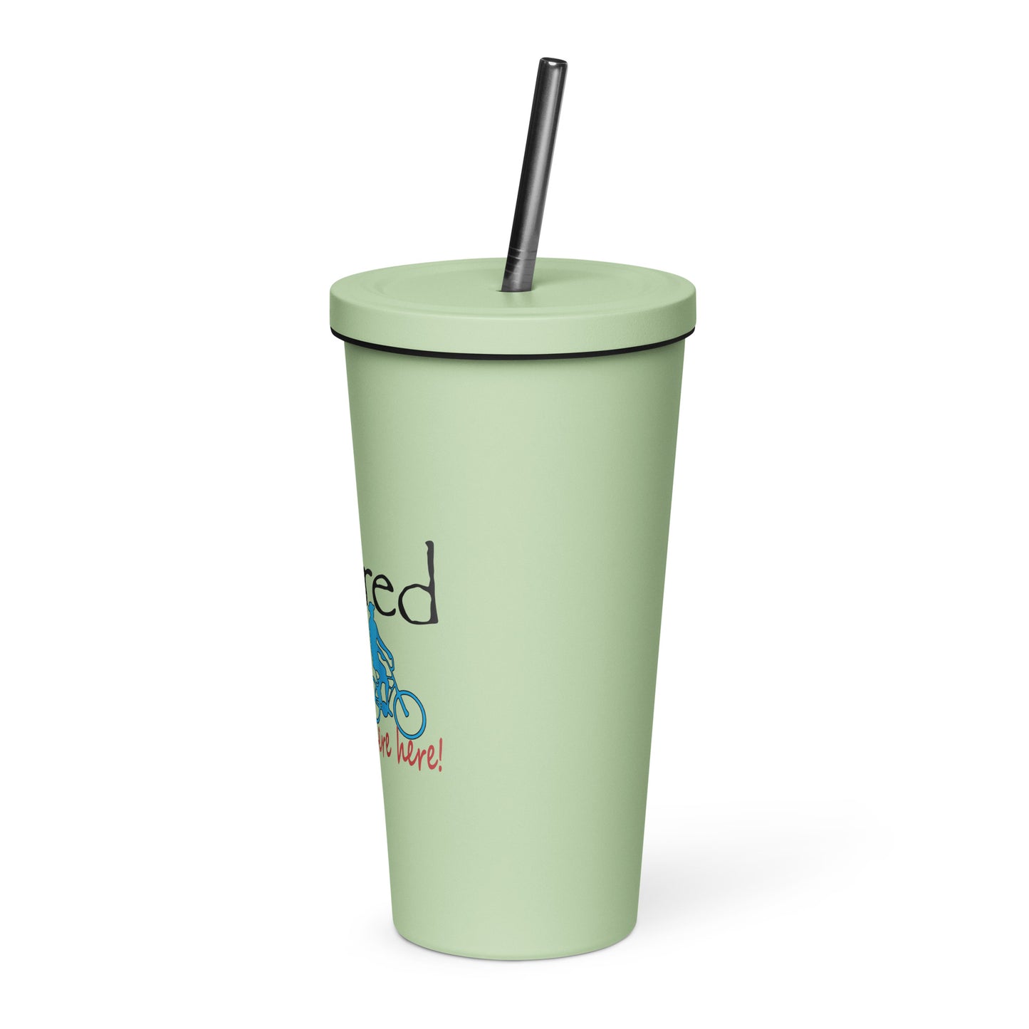 Insulated tumbler with a straw Beach Cruiser Man