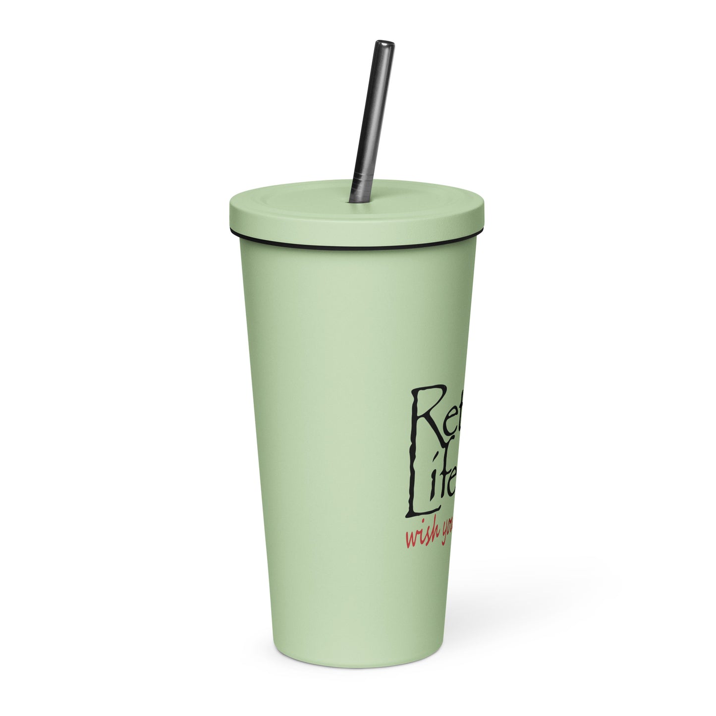 Insulated tumbler with a straw Beach Cruiser Lady
