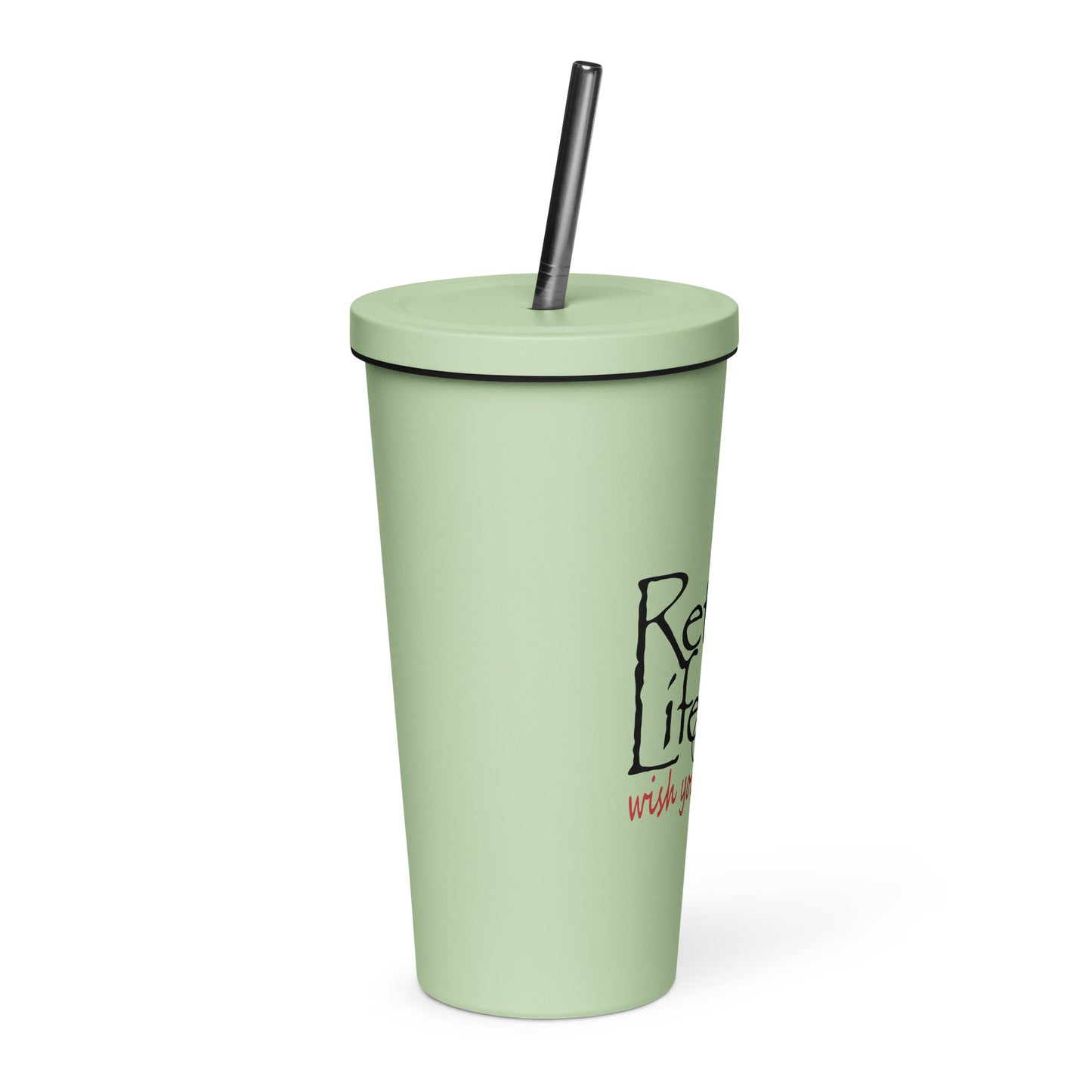 Insulated tumbler with a straw Road Bike Couple