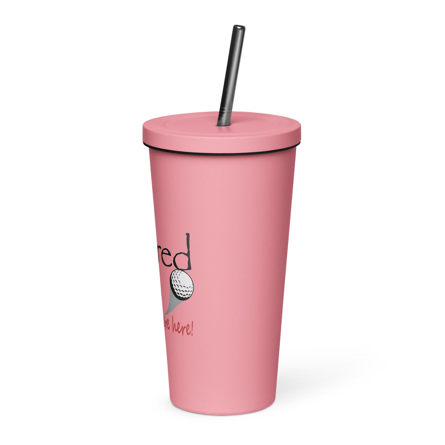Insulated tumbler with a straw Lady Golfer