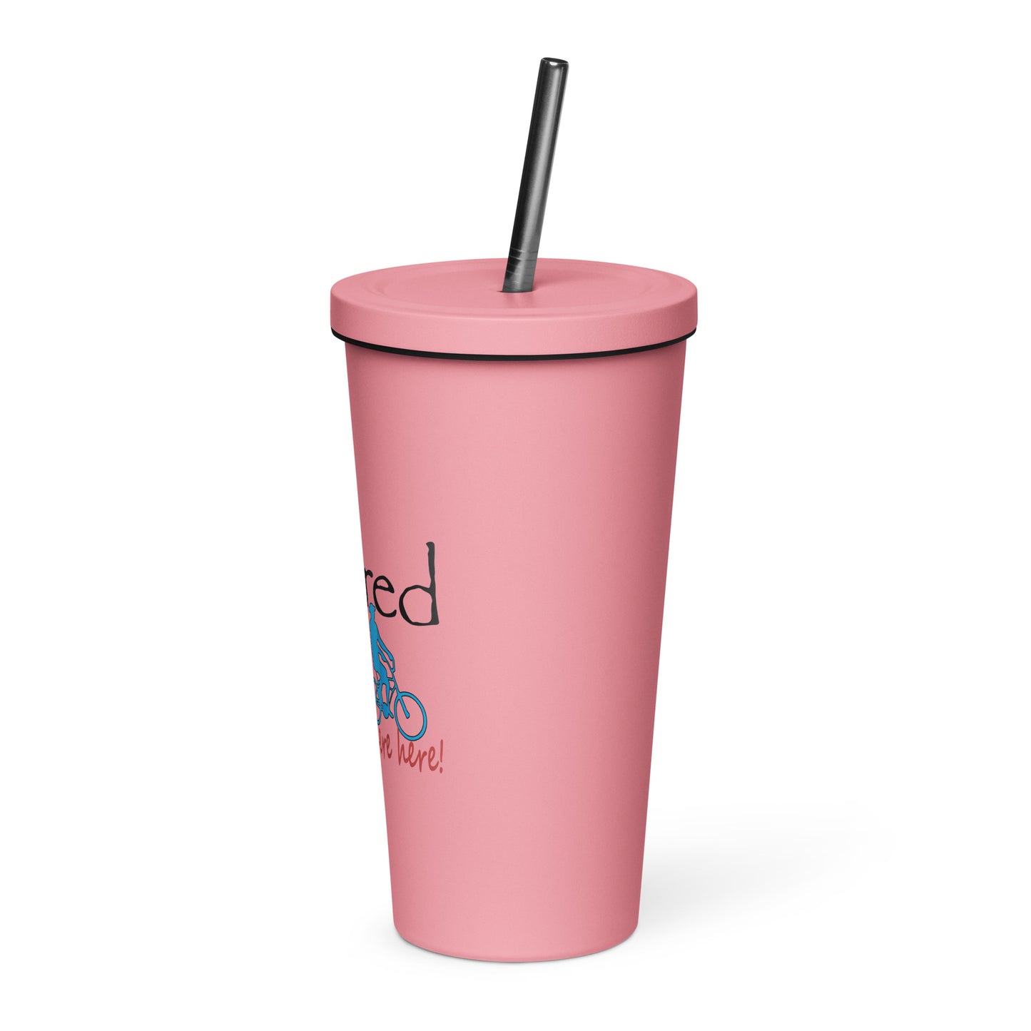 Insulated tumbler with a straw Beach Cruiser Man