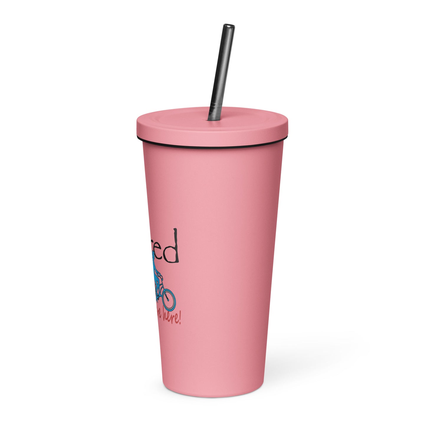 Insulated tumbler with a straw Beach Cruiser Lady