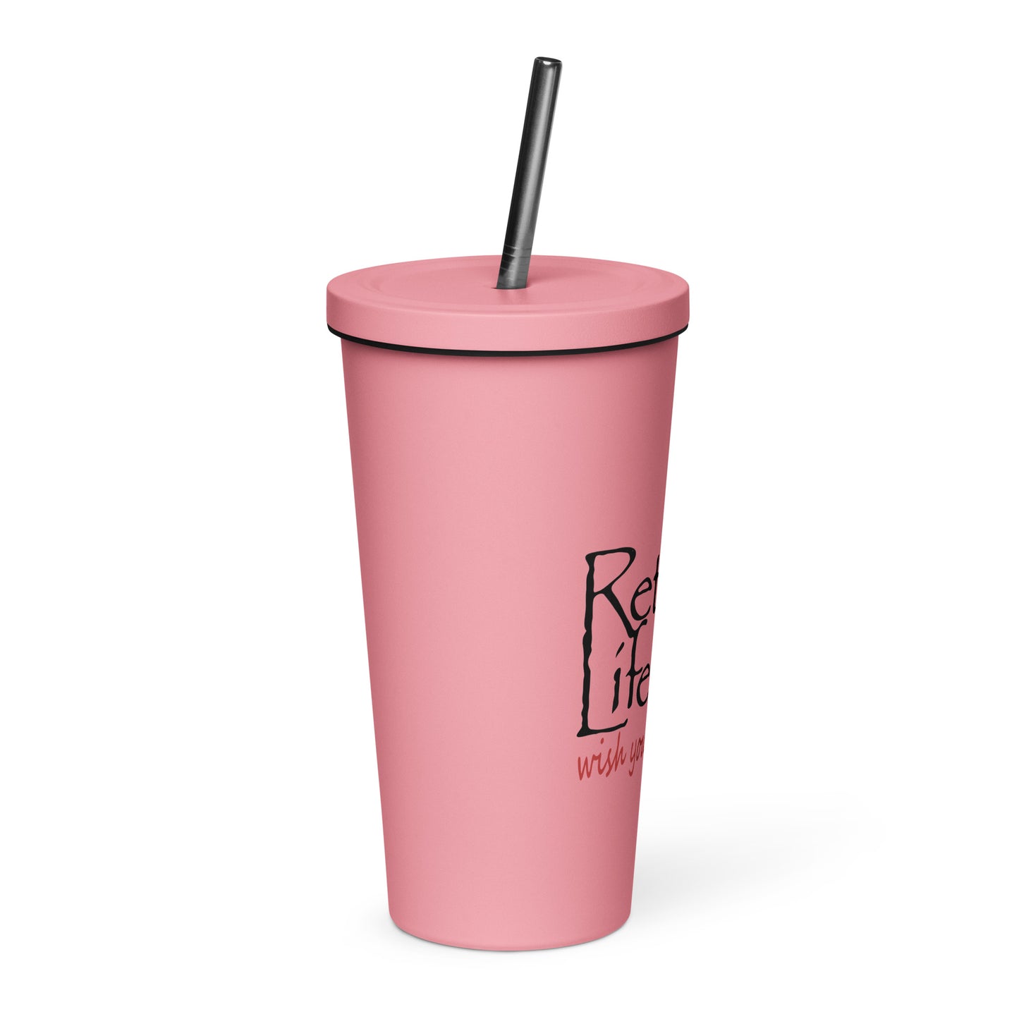 Insulated tumbler with a straw Beach Cruiser Lady