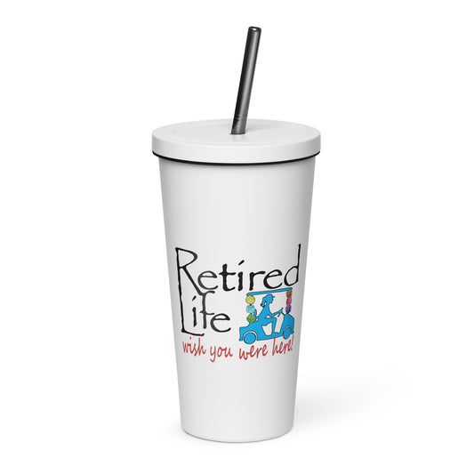 Insulated tumbler with a straw Cart - Loofahs