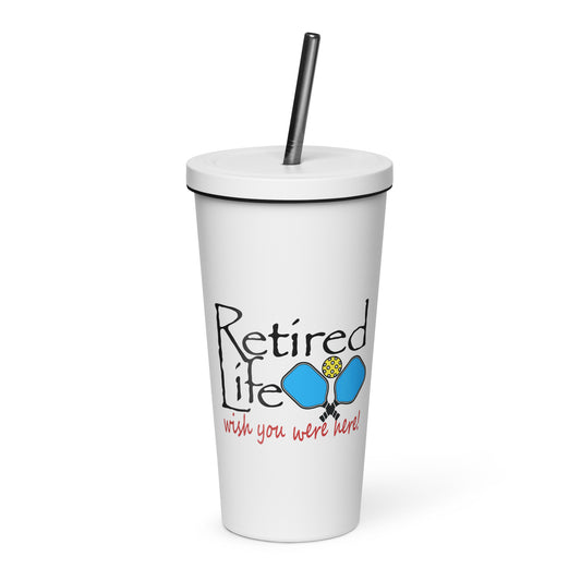 Insulated tumbler with a straw Pickleball Paddles
