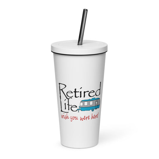 Insulated tumbler with a straw Travel Traveler