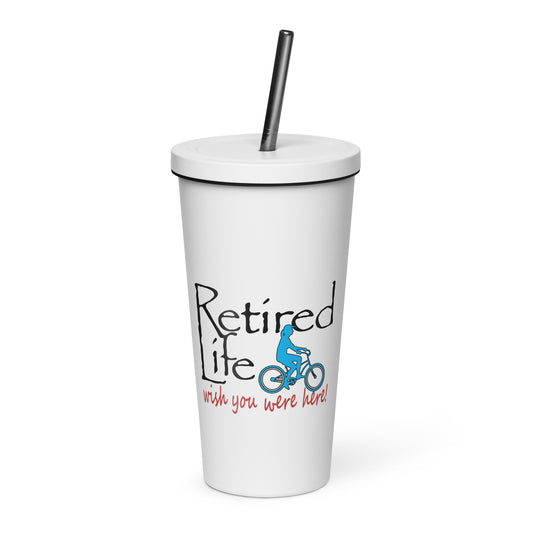 Insulated tumbler with a straw Beach Cruiser Lady