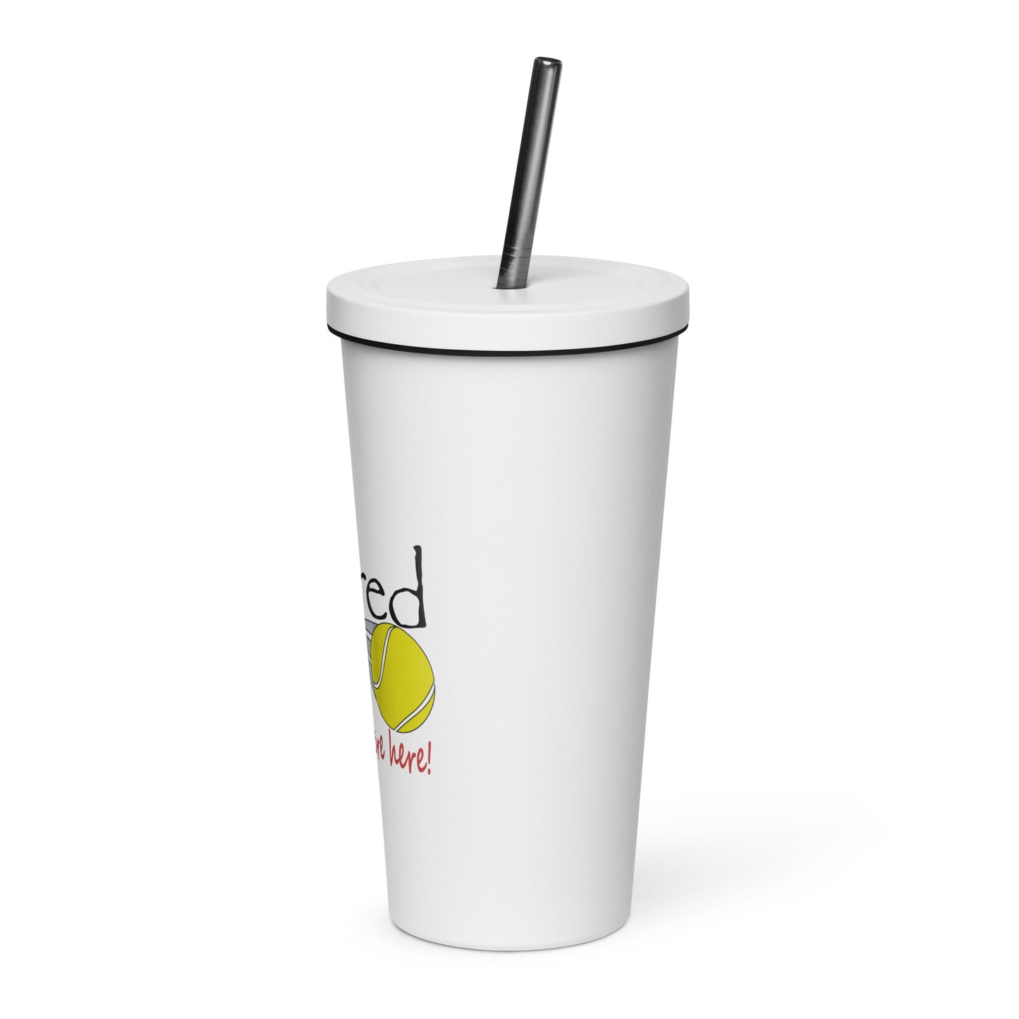 Insulated tumbler with a straw Tennis