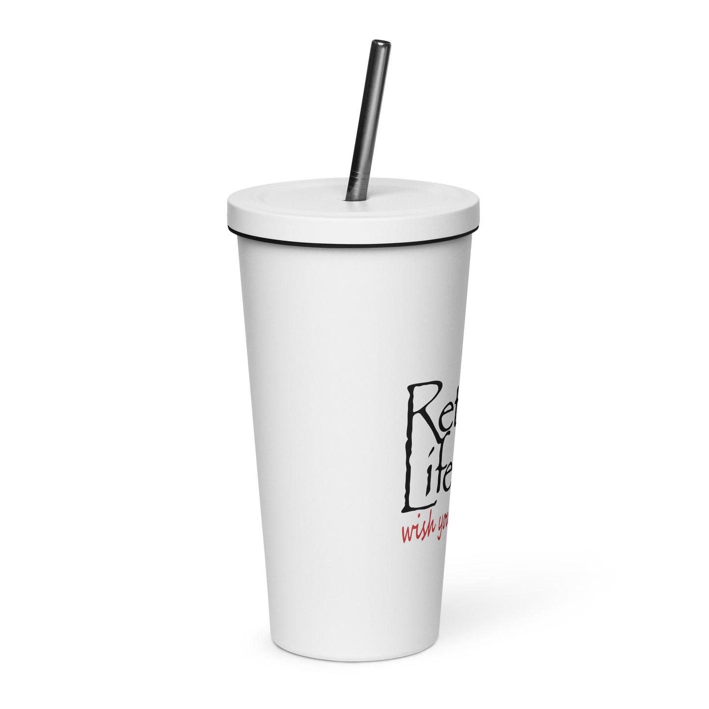 Insulated tumbler with a straw Beach Cruiser Lady