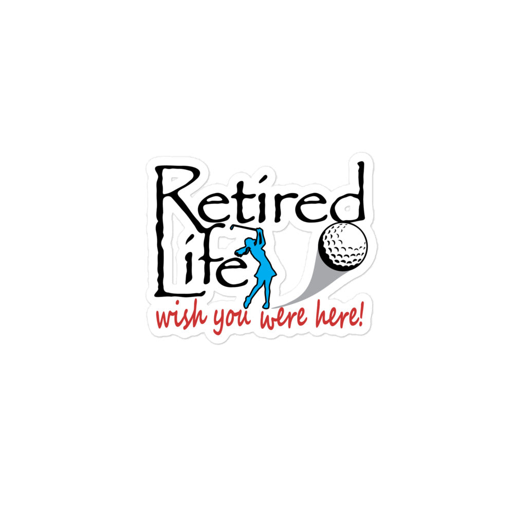Bubble-free stickers Lady Golfer