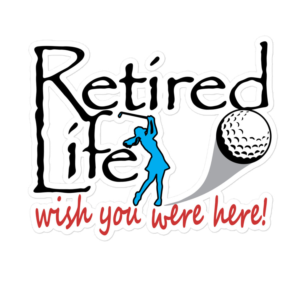 Bubble-free stickers Lady Golfer