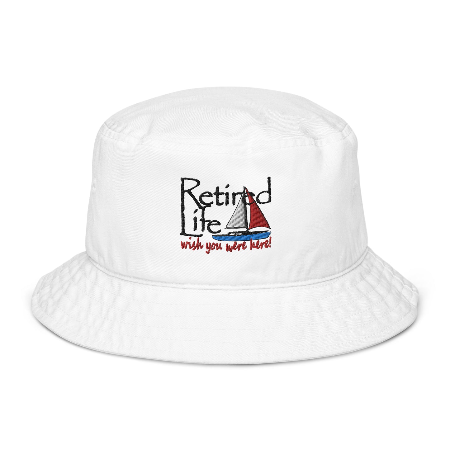 Organic bucket hat Sailboat