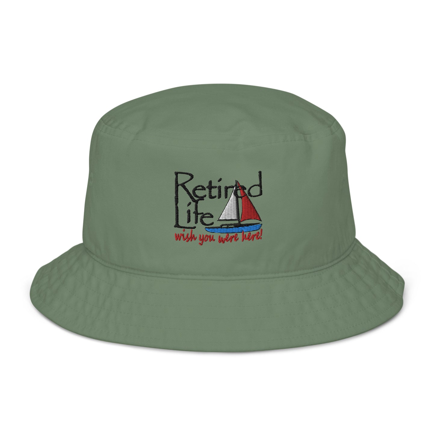 Organic bucket hat Sailboat