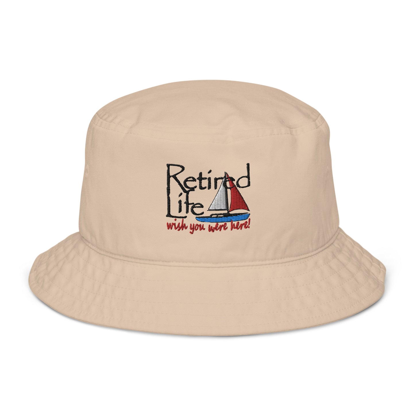 Organic bucket hat Sailboat