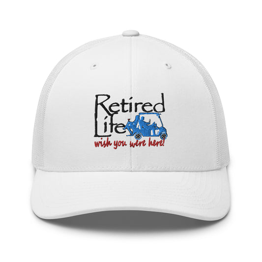 Trucker Cap Golf Cart Couple
