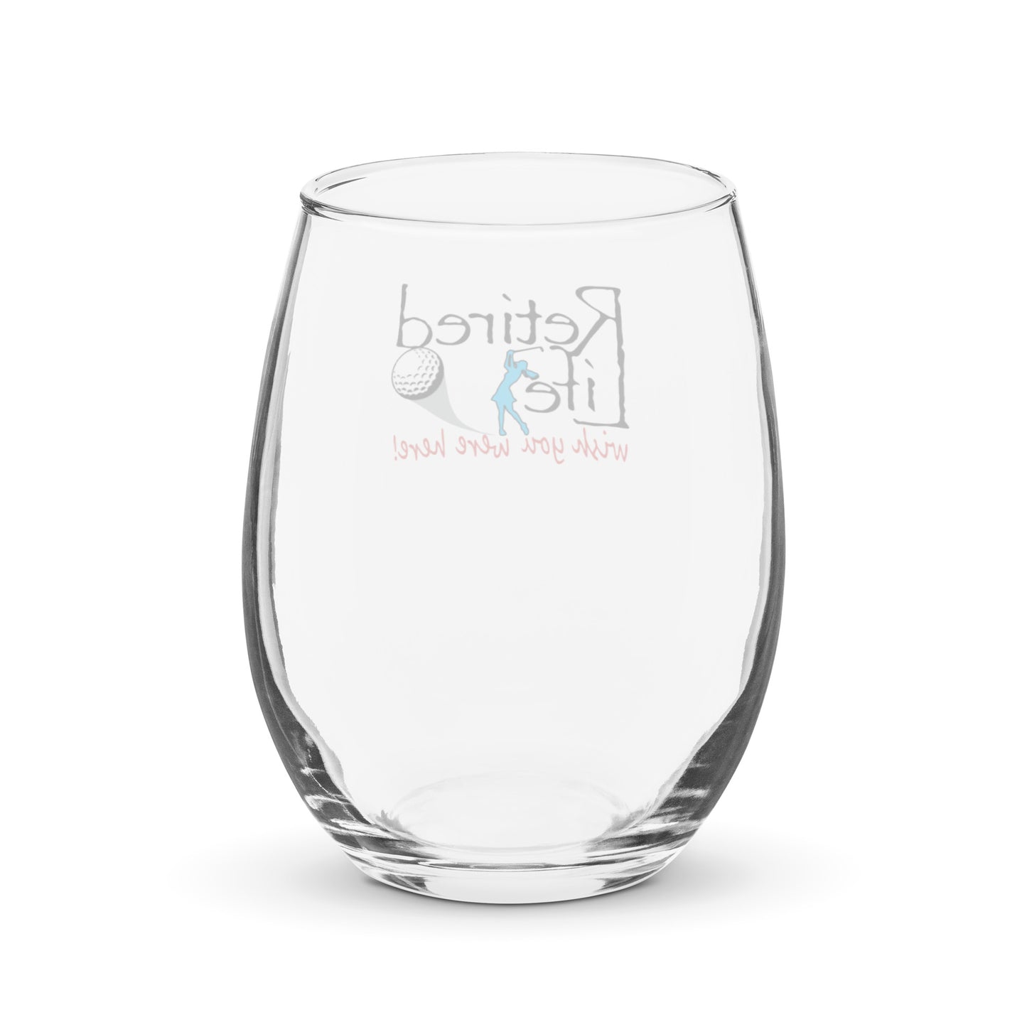 Stemless wine glass Lady Golfer