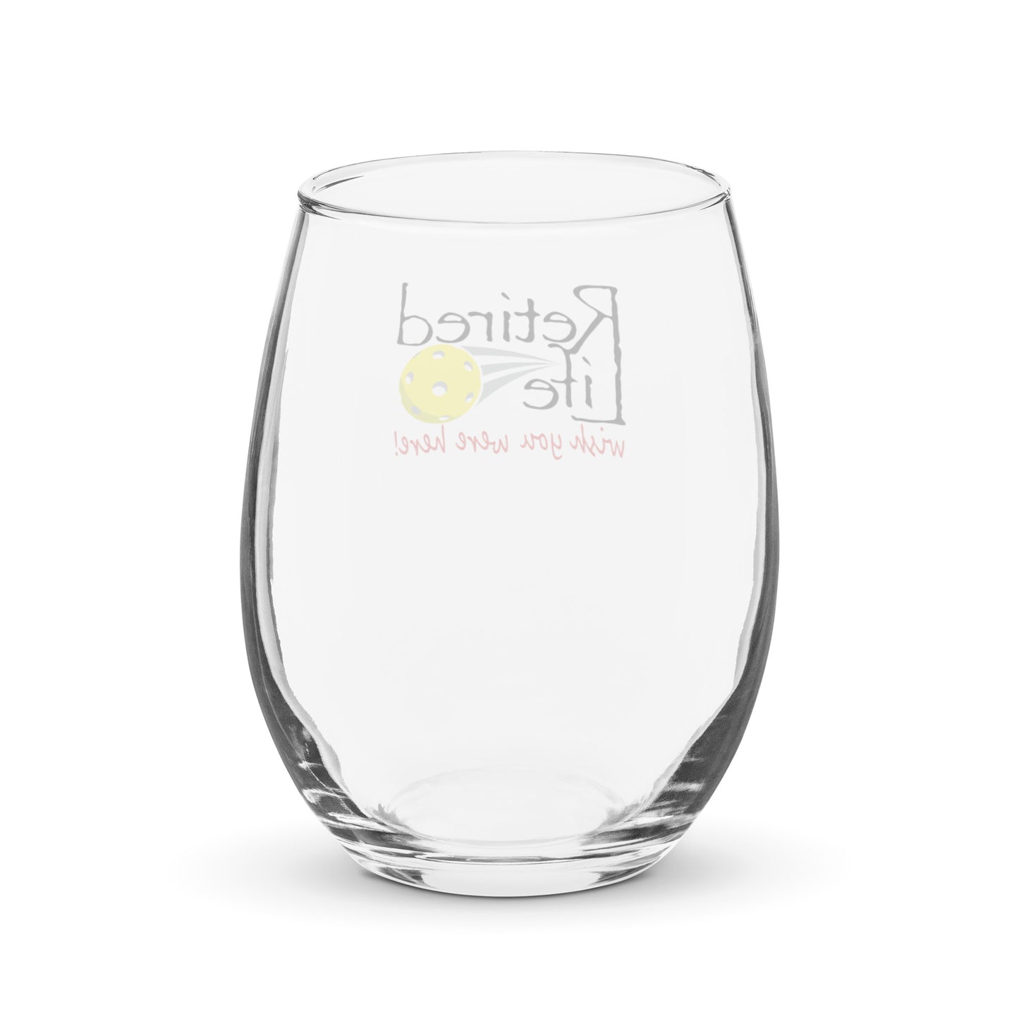 Stemless wine glass Pickleball