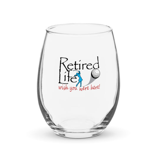 Stemless wine glass Lady Golfer
