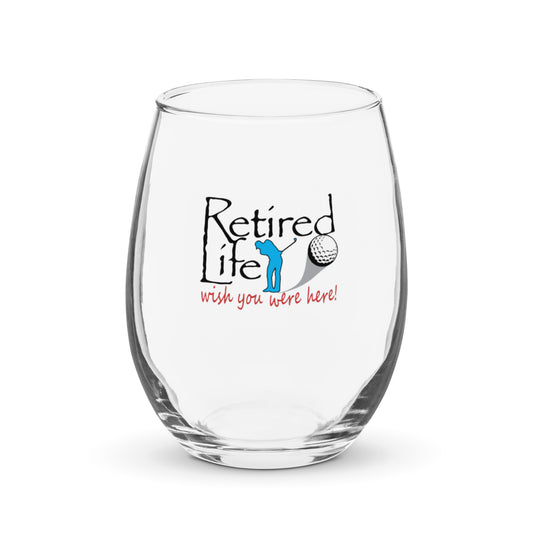 Stemless wine glass Man Golfer