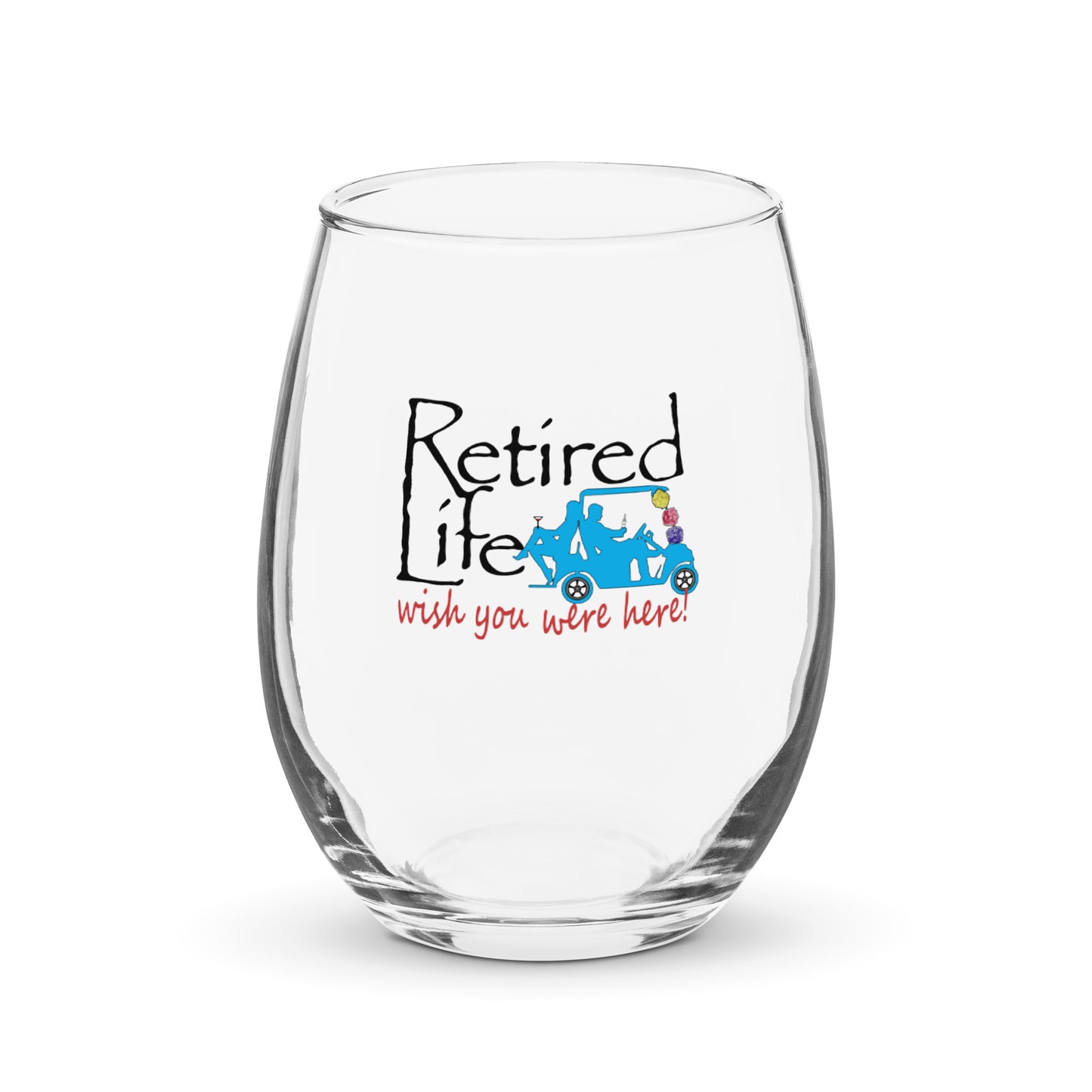 Stemless wine glass Cart - Loofahs Couple