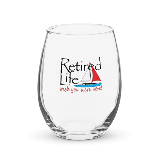 Stemless wine glass Sailboat