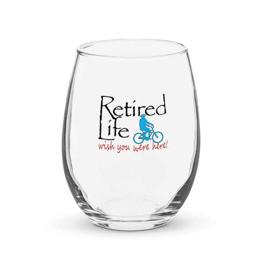 Stemless wine glass Beach Cruiser Man