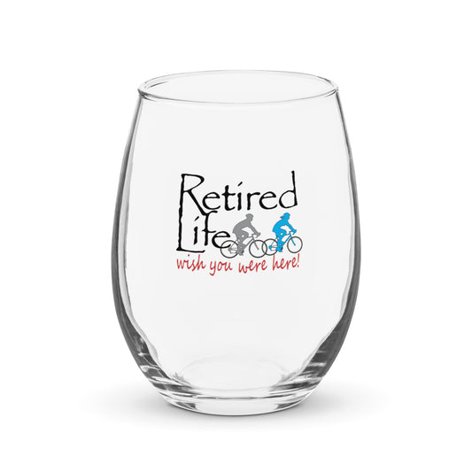 Stemless wine glass Road Bike Couple