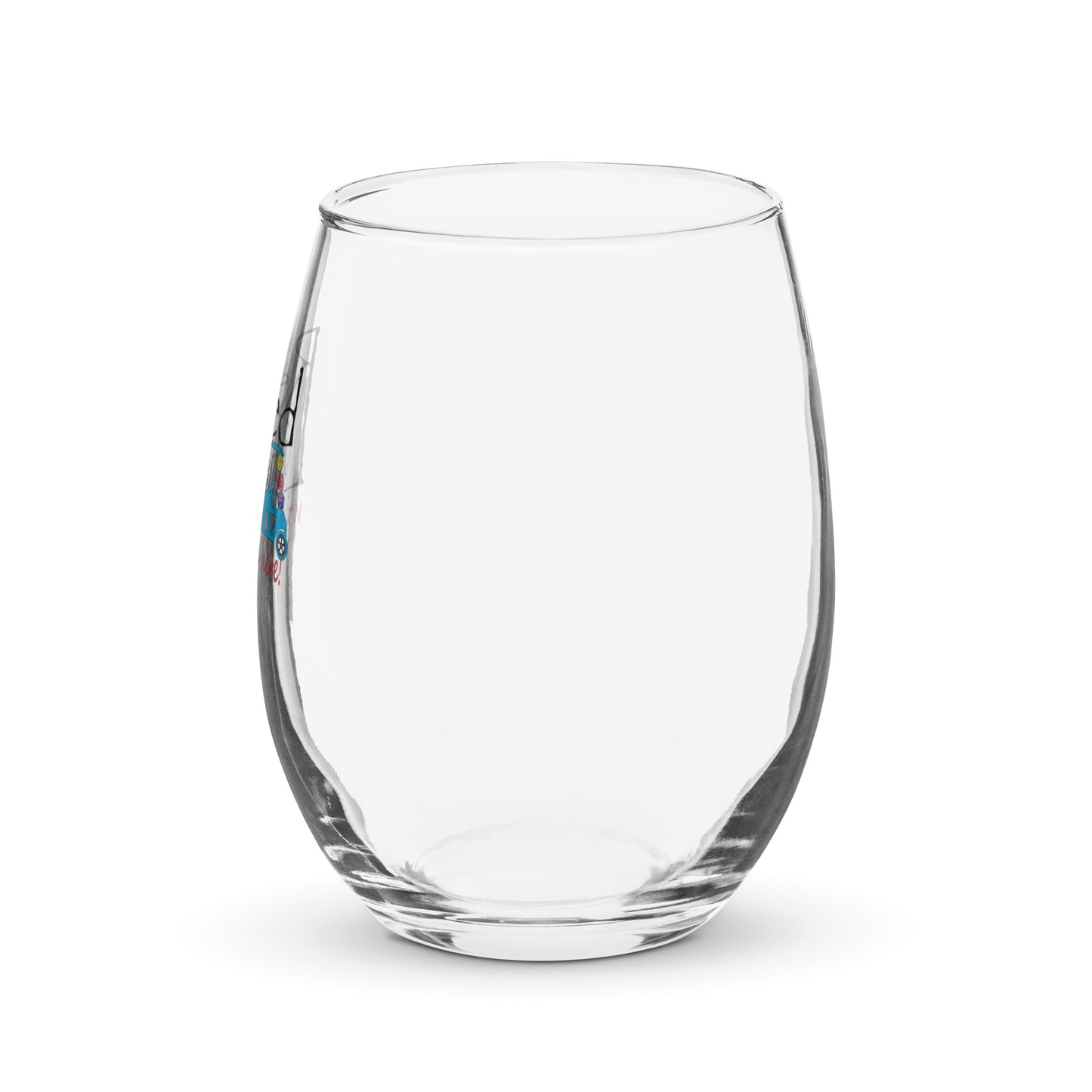 Stemless wine glass Cart - Loofahs Couple