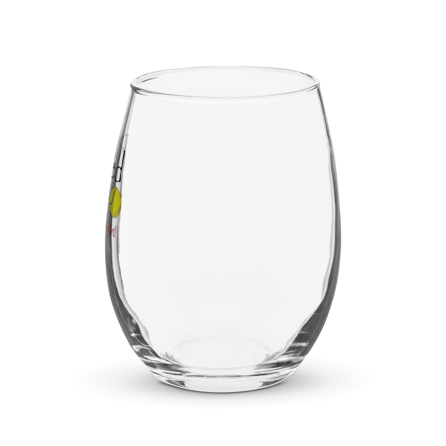 Stemless wine glass Man Tennis