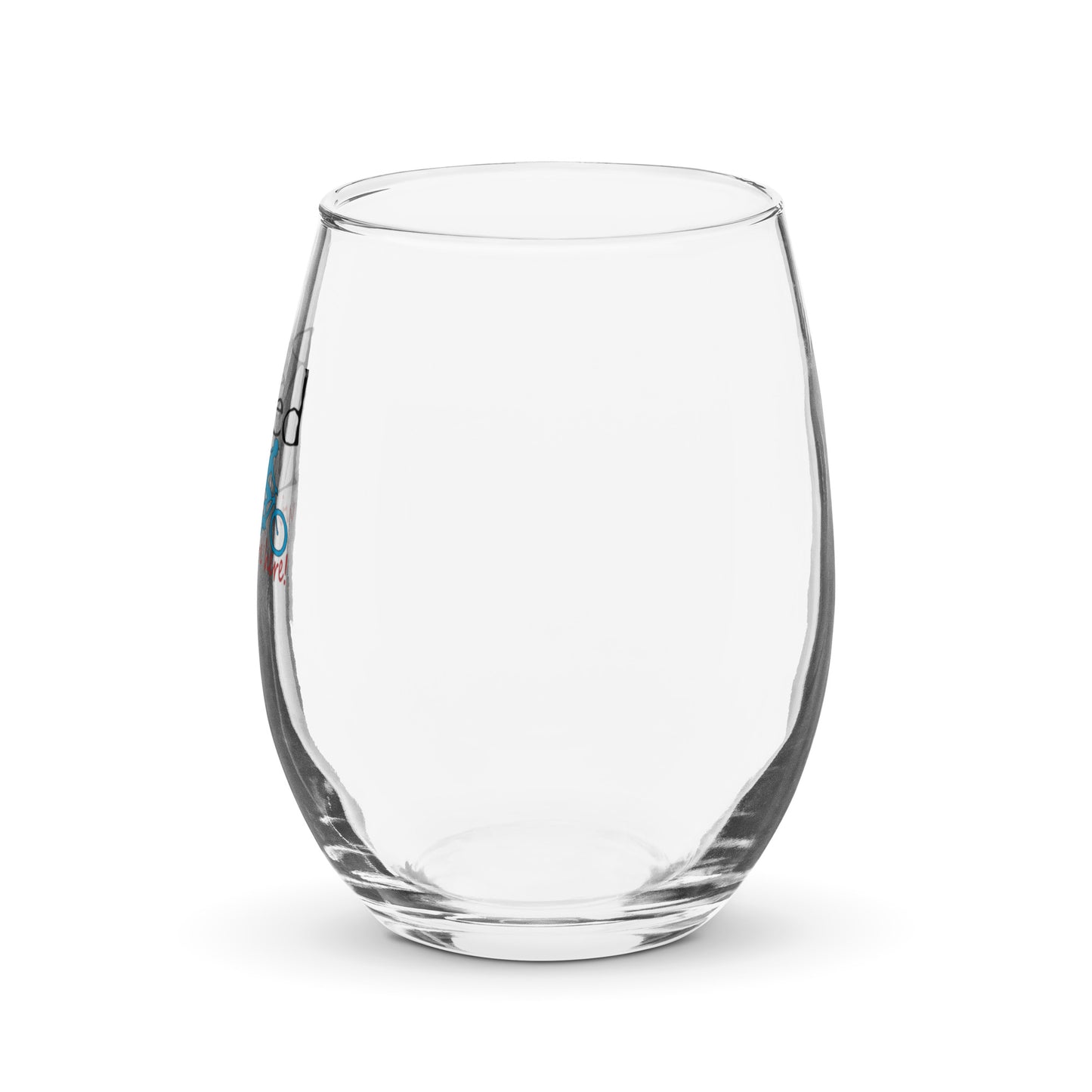 Stemless wine glass Mountain Bike Lady