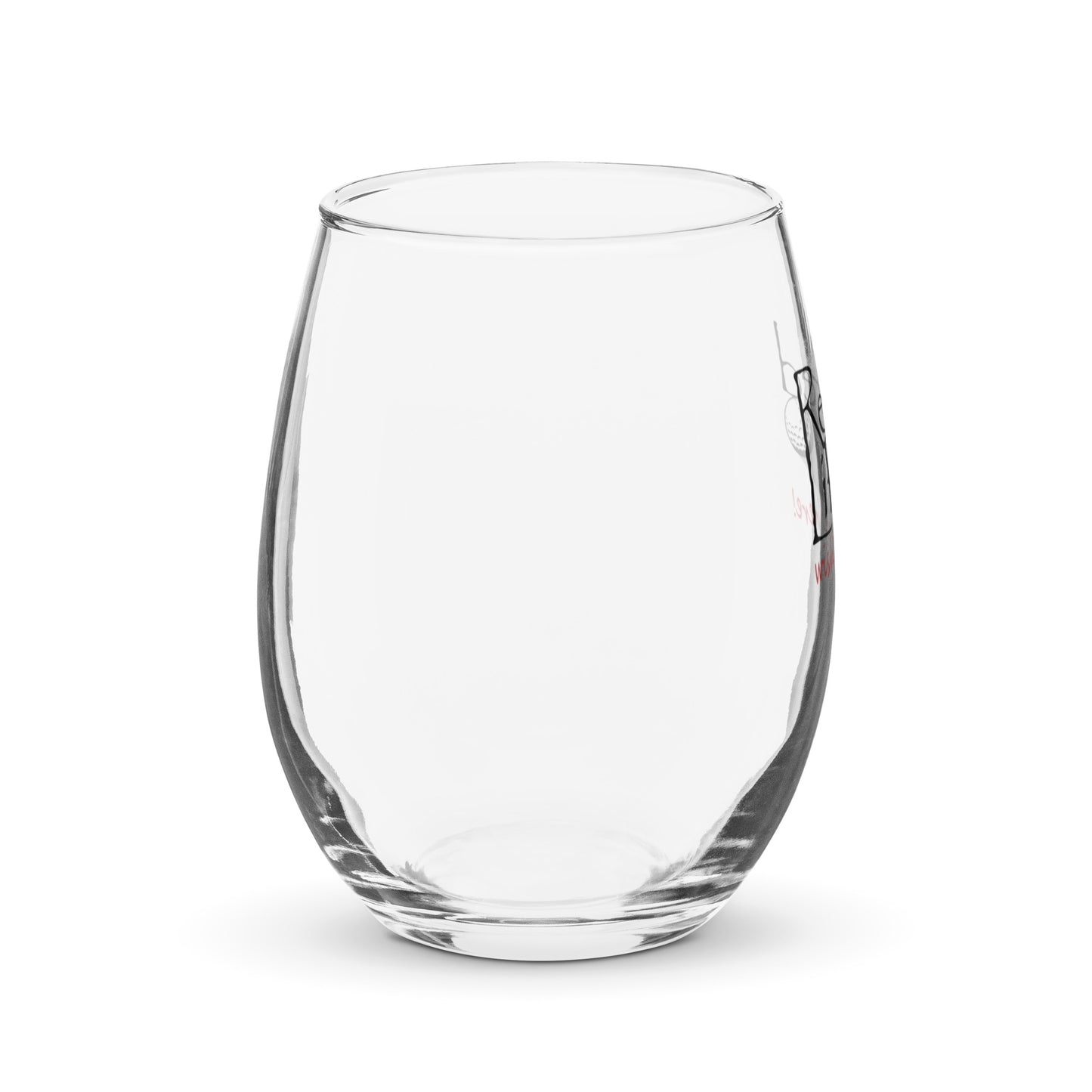 Stemless wine glass Lady Golfer