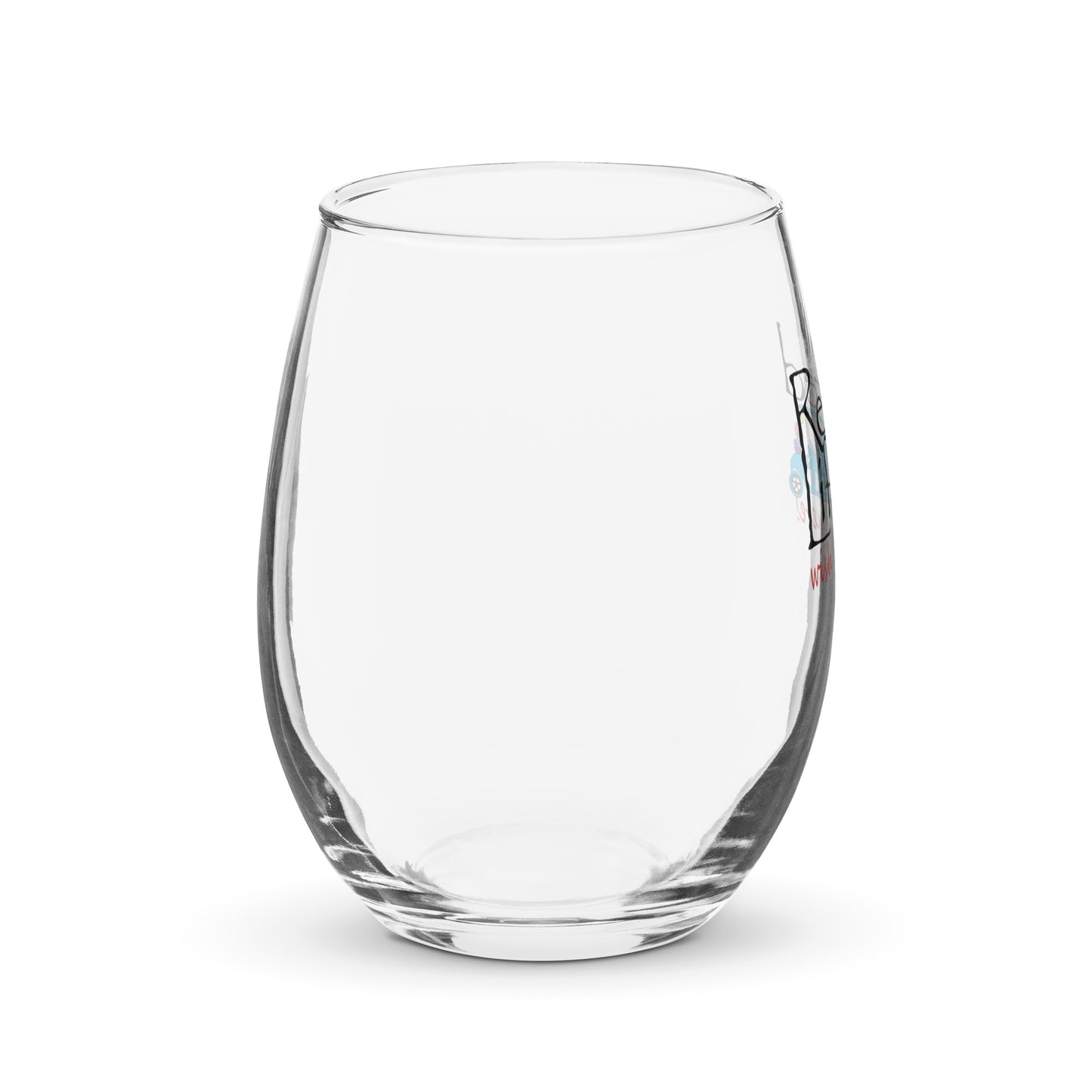 Stemless wine glass Cart - Loofahs Couple