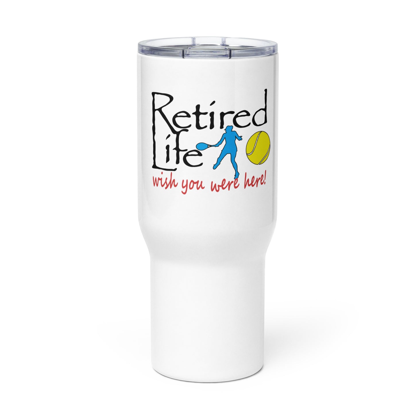Travel mug with a handle Lady Tennis