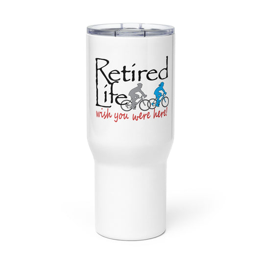 Travel mug with a handle Road Bike Couple