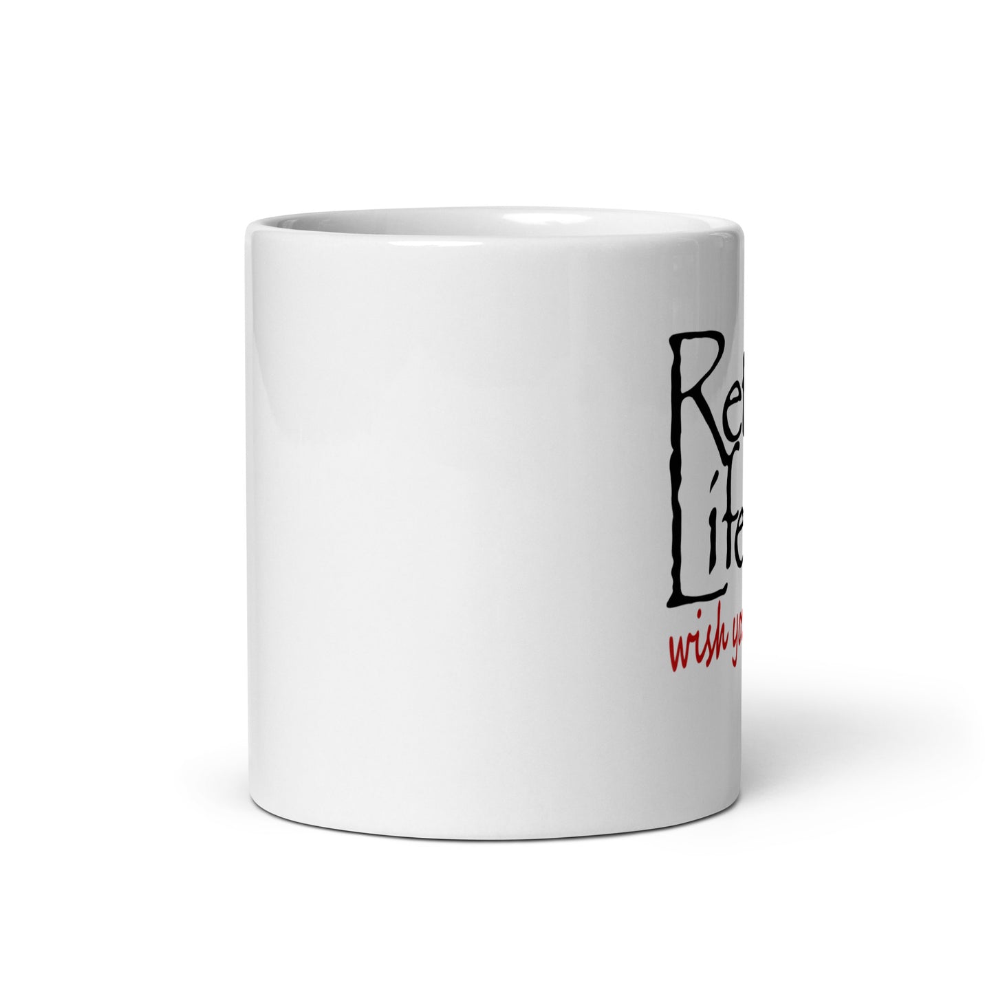 White glossy mug Beach