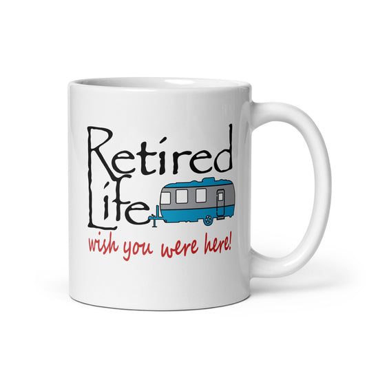 White glossy mug Travel Trailer
